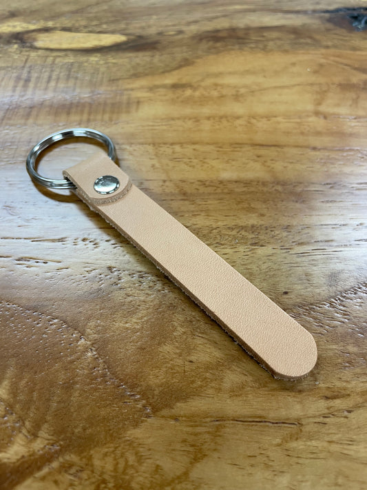 Veg-tan Leather Strap Keychain