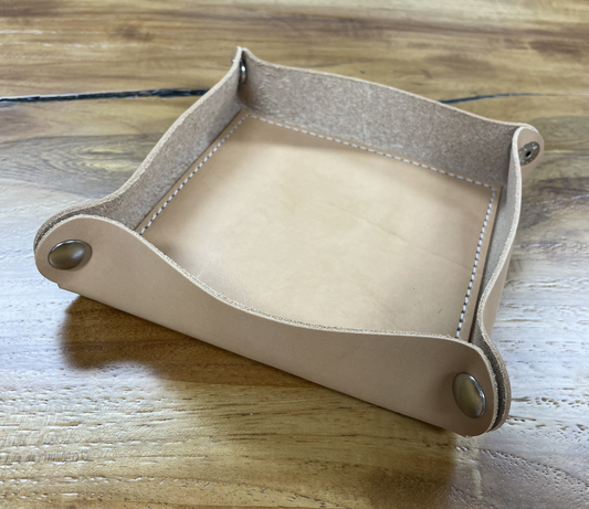 Veg-tan Leather Vallet Tray